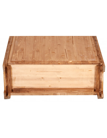 Estante pequena Country em madeira maciça de limão, acabamento natural 68x25x98 cm