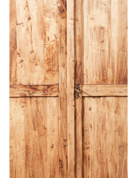 Armário country em madeira maciça de limão, acabamento natural 68x25x98 cm
