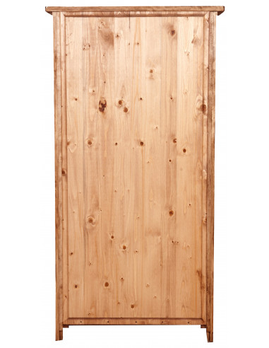 Vetrina Country in legno massello di tiglio finitura naturale 68x25x130 cm Vetrina Country in legno massello di tiglio finitura naturale 68x25x130 cm