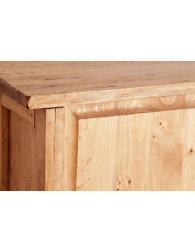 Vetrina Country in legno massello di tiglio finitura naturale 68x25x130 cm Vetrina Country in legno massello di tiglio finitura naturale 68x25x130 cm