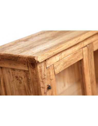 Vitrina country em madeira maciça de limão, acabamento natural 68x25x130 cm Vitrina country em madeira maciça de limão, acabamento natural 68x25x130 cm