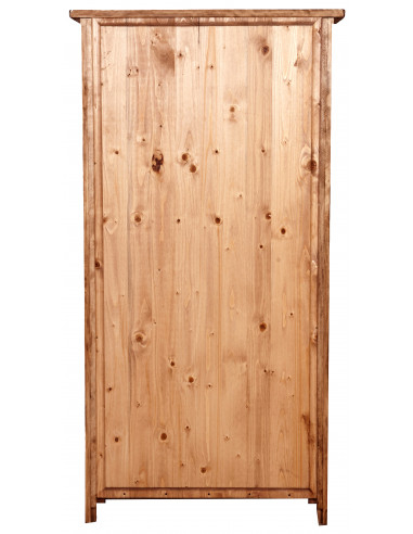 Aparador country em madeira maciça de limão, acabamento natural 68x25x130 cm Aparador country em madeira maciça de limão, acabamento natural 68x25x130 cm