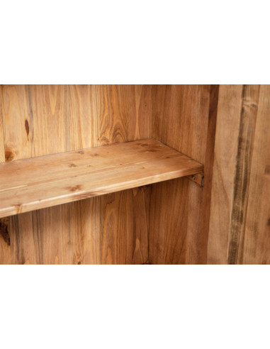 Armário country em madeira maciça de limão, acabamento natural 68x25x130 cm Armário country em madeira maciça de limão, acabamento natural 68x25x130 cm