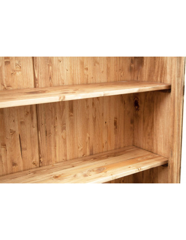 Vetrina Country in legno massello di tiglio finitura naturale 109x36x180 cm Vetrina Country in legno massello di tiglio finitura naturale 109x36x180 cm