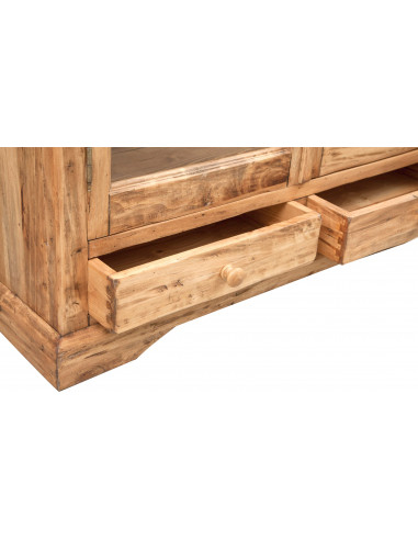 Vitrina country em madeira maciça de limão, acabamento natural 109x36x180 cm Vitrina country em madeira maciça de limão, acabamento natural 109x36x180 cm
