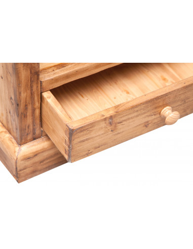 Libreria Country in legno massello di tiglio finitura naturale 109x36x180 cm Libreria Country in legno massello di tiglio finitura naturale 109x36x180 cm