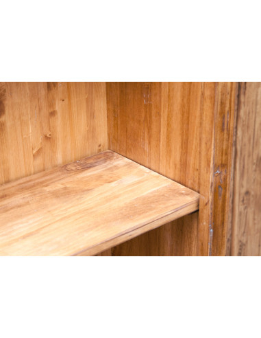 Libreria Country in legno massello di tiglio finitura naturale 109x36x180 cm Libreria Country in legno massello di tiglio finitura naturale 109x36x180 cm