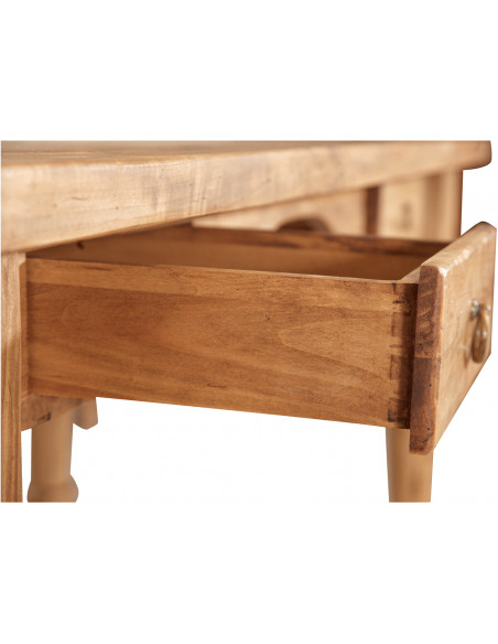 Tavolo scrivania in legno massello di tiglio finitura naturale 184x92x78 cm