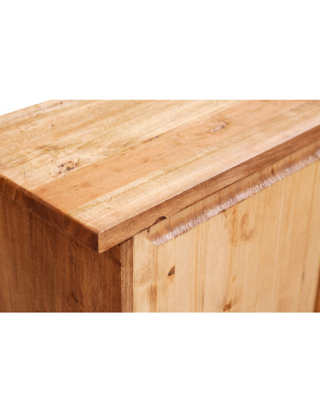 Vetrinetta Country in legno massello di tiglio finitura naturale  40x25x98 cm