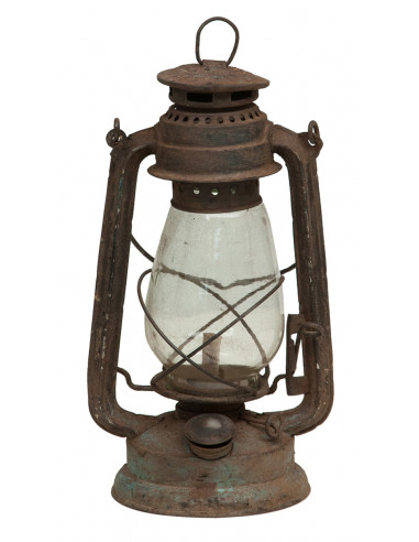 Vecchia lanterna a petrolio in metallo L15xPR15xH32 cm finiture assortite - Biscottini.it Vecchia lanterna a petrolio in metallo L15xPR15xH32 cm finiture assortite - Biscottini.it