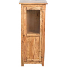 Vetrinetta Country in legno massello di tiglio finitura naturale  40x25x98 cm