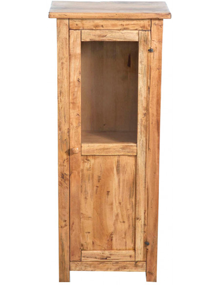 Vetrinetta Country in legno massello di tiglio finitura naturale  40x25x98 cm