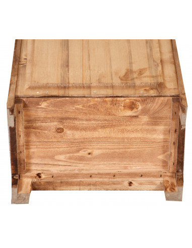 Vetrinetta Country in legno massello di tiglio finitura naturale  40x25x98 cm Vetrinetta Country in legno massello di tiglio finitura naturale  40x25x98 cm