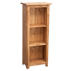 Piccola libreria Country in legno massello di tiglio finitura naturale 40x25x98 cm