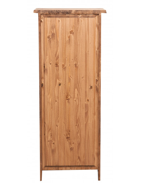 Piccola libreria Country in legno massello di tiglio finitura naturale 40x25x98 cm