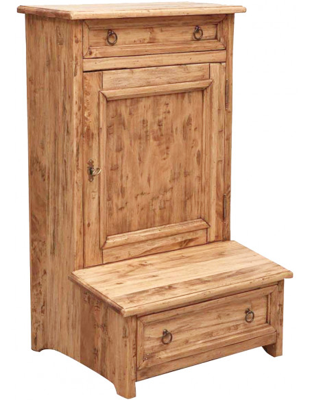 Inginocchiatoio in legno massello di tiglio finitura naturale 60x47x96 cm