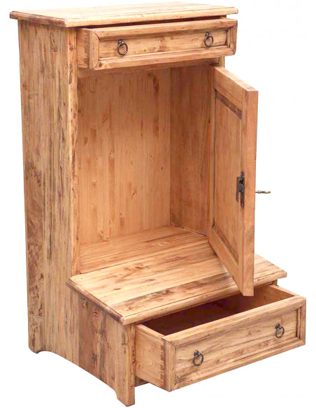Inginocchiatoio in legno massello di tiglio finitura naturale 60x47x96 cm