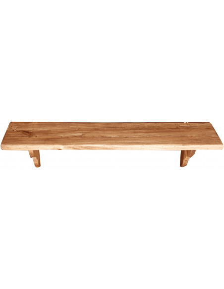 Mensola da parete  in legno massello d tiglio finitura naturale 90x22x22 cm