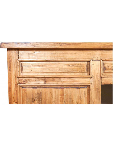 Balcão country em madeira maciça de limão, acabamento natural L300xDP90xH97 cm - Biscottini.it Balcão country em madeira maciça de limão, acabamento natural L300xDP90xH97 cm - Biscottini.it