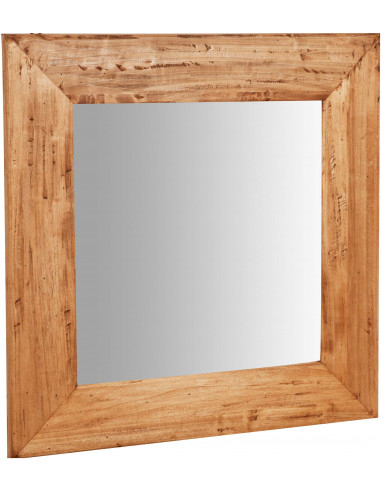 Specchio da parete con cornice realizzato artigianalmente in legno