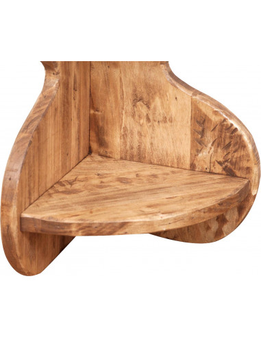 Mensola angolare da parete in legno massello d tiglio finitura naturale 22x22x60 cm Mensola angolare da parete in legno massello d tiglio finitura naturale 22x22x60 cm