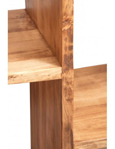 Libreria in legno massello di tiglio finitura naturale 82x36x201 cm Libreria in legno massello di tiglio finitura naturale 82x36x201 cm