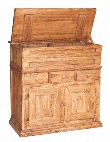 Madia in legno massello di tiglio finitura naturale 100x55x101 cm Madia in legno massello di tiglio finitura naturale 100x55x101 cm