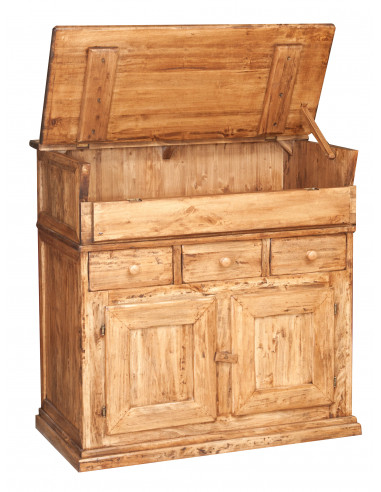 Madia in legno massello di tiglio finitura naturale 100x55x101 cm Madia in legno massello di tiglio finitura naturale 100x55x101 cm