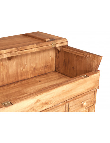 Madia in legno massello di tiglio finitura naturale 100x55x101 cm Madia in legno massello di tiglio finitura naturale 100x55x101 cm