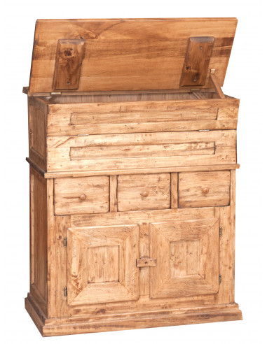 Acabamento natural de madeira de madeira sólida 81x45x92 cm Acabamento natural de madeira de madeira sólida 81x45x92 cm