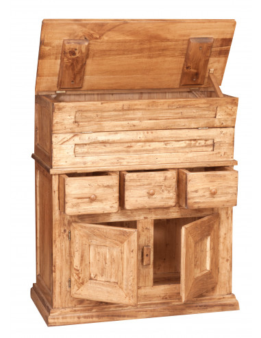 Madia in legno massello di tiglio finitura naturale 81x45x92 cm Madia in legno massello di tiglio finitura naturale 81x45x92 cm