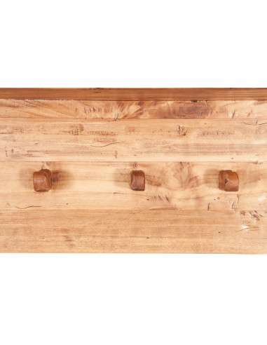 Attaccapanni a mensola in legno massello di tiglio finitura naturale 200x22x27 cm Attaccapanni a mensola in legno massello di tiglio finitura naturale 200x22x27 cm
