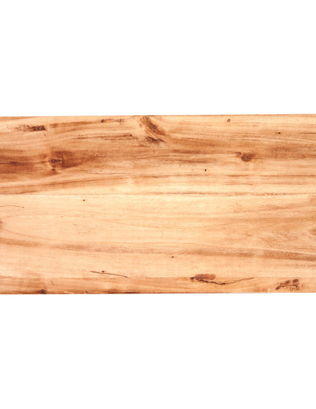 Attaccapanni a mensola in legno massello di tiglio finitura naturale 157x22x25 cm