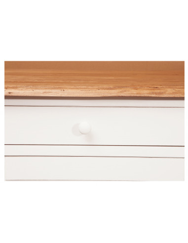 Aparador do país em madeira maciça de Linden Anti -White Acabamento natural acabamento natural 142x50x90 cm Aparador do país em madeira maciça de Linden Anti -White Acabamento natural acabamento natural 142x50x90 cm