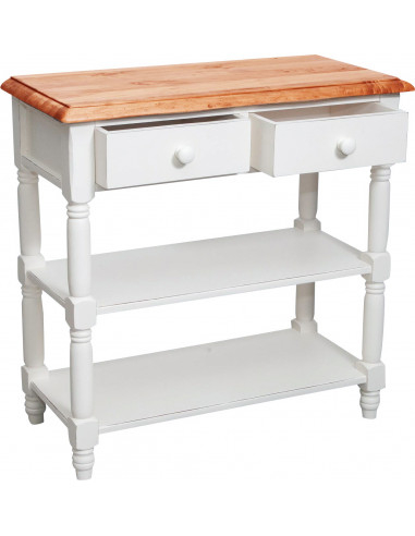 Mesa de centro country em madeira maciça de limão, estrutura branca antiga, tampo com acabamento natural 80x38x80 cm Mesa de centro country em madeira maciça de limão, estrutura branca antiga, tampo com acabamento natural 80x38x80 cm