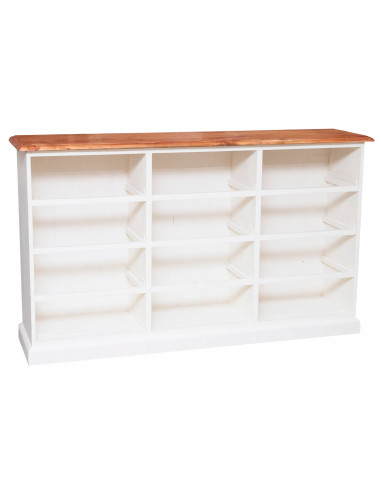 Cômoda country em madeira maciça de limão, estrutura branca antiga, tampo com acabamento natural 170x40x100 cm Cômoda country em madeira maciça de limão, estrutura branca antiga, tampo com acabamento natural 170x40x100 cm