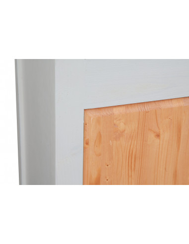 Aparador country em madeira maciça de limão, estrutura branca antiga, tampo com acabamento natural 170x42x92 cm Aparador country em madeira maciça de limão, estrutura branca antiga, tampo com acabamento natural 170x42x92 cm
