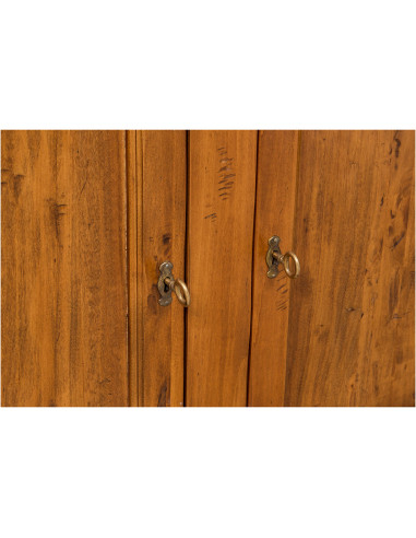 Credenza Country in legno massello di tiglio finitura noce 110x45x103 cm Credenza Country in legno massello di tiglio finitura noce 110x45x103 cm