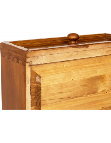 Credenza Country in legno massello di tiglio finitura noce 110x45x103 cm Credenza Country in legno massello di tiglio finitura noce 110x45x103 cm