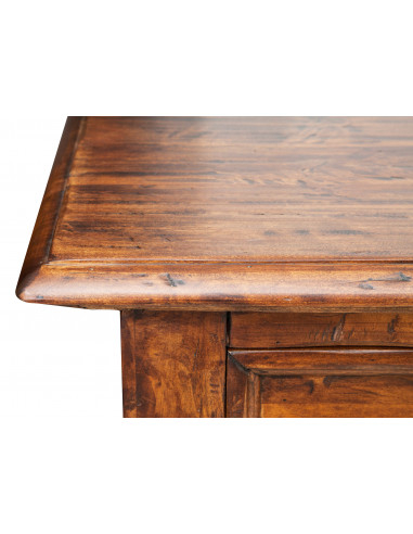 Credenza Country in legno massello di tiglio finitura noce 202x45x103 cm Credenza Country in legno massello di tiglio finitura noce 202x45x103 cm