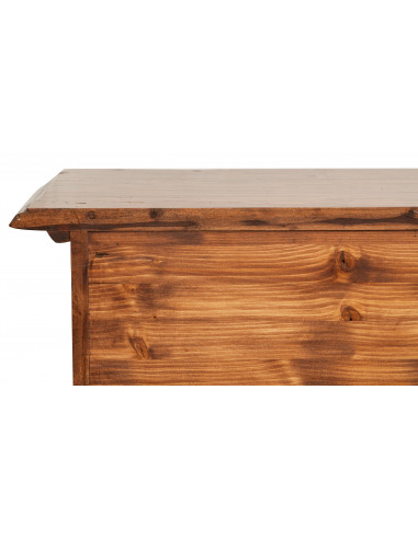 Credenza Country in legno massello di tiglio finitura noce 202x45x103 cm Credenza Country in legno massello di tiglio finitura noce 202x45x103 cm