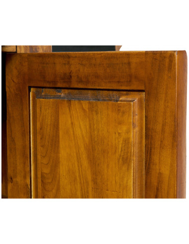 Credenza Country in legno massello di tiglio finitura noce 202x45x103 cm Credenza Country in legno massello di tiglio finitura noce 202x45x103 cm