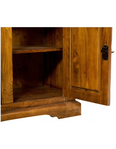 Credenza Country in legno massello di tiglio finitura noce 202x45x103 cm Credenza Country in legno massello di tiglio finitura noce 202x45x103 cm