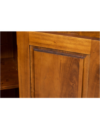 Credenza Country in legno massello di tiglio finitura noce 202x45x103 cm Credenza Country in legno massello di tiglio finitura noce 202x45x103 cm