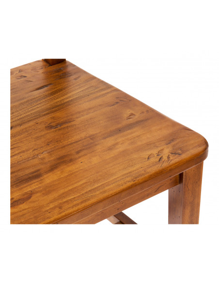 Sedia Country con struttura in faggio e seduta in legno massello di tiglio finitura noce L45xPR43xH92 cm