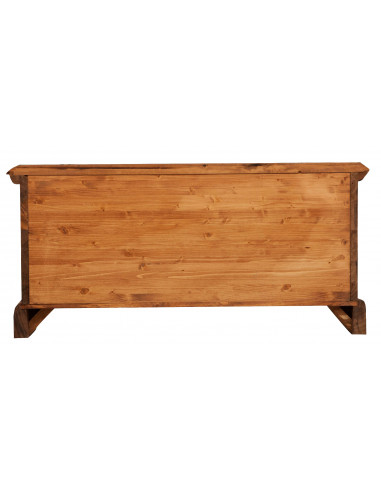 Cassapanca Country in legno massello di tiglio finitura noce:foto vista del retro - Biscottini.it Cassapanca Country in legno massello di tiglio finitura noce:foto vista del retro - Biscottini.it