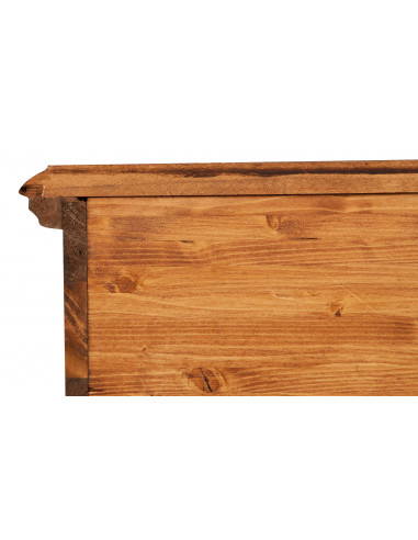 Baú country em madeira maciça de tília, acabamento em nogueira: foto detalhada do verso - Biscottini.it Baú country em madeira maciça de tília, acabamento em nogueira: foto detalhada do verso - Biscottini.it