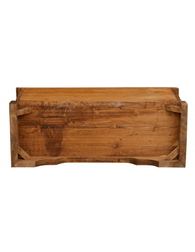 Baú country em madeira maciça de tília, acabamento em nogueira: foto de baixo - Biscottini.it Baú country em madeira maciça de tília, acabamento em nogueira: foto de baixo - Biscottini.it