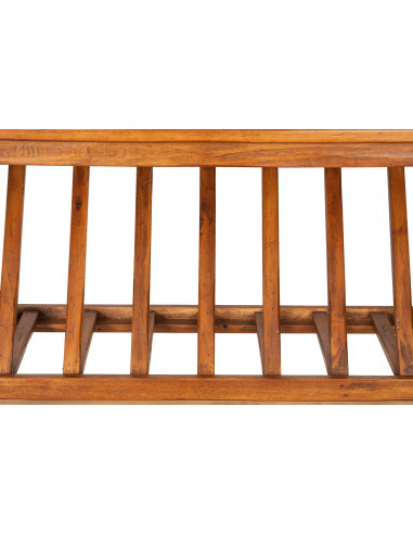 Piattaia Country in legno massello di tiglio finitura noce 80x28x60 cm Piattaia Country in legno massello di tiglio finitura noce 80x28x60 cm