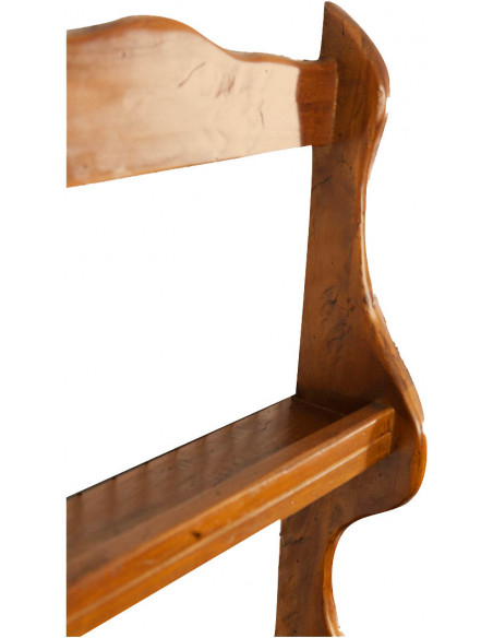Piattaia Country in legno massello di tiglio finitura noce 84x12x68 cm